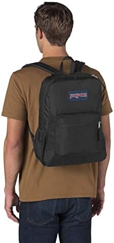 JanSport Cross Town Backpack 17" x 12.5" x 6" - Simple Bag for Everyone with 1 Main Compartment, Front Utility Pocket - Premium Class Accessories - Black - Image 2
