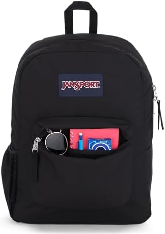 JanSport Cross Town Backpack 17" x 12.5" x 6" - Simple Bag for Everyone with 1 Main Compartment, Front Utility Pocket - Premium Class Accessories - Black - Image 5