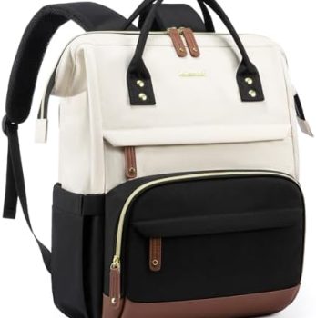 LOVEVOOK Laptop Backpack for Women, 15.6 Inch Work Business Backpacks Purse With Large Capacity, Waterproof Nurse Bag College Bookbag for School, Waterproof Casual Daypack for Travel